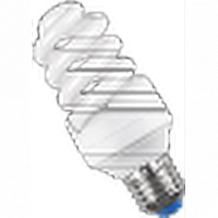 Лампа энергосберегающая КЛЛ спираль КЭЛP-FS Е27 15Вт 4000К -eco | код. LLEP25-27-015-4000-T3 |  IEK